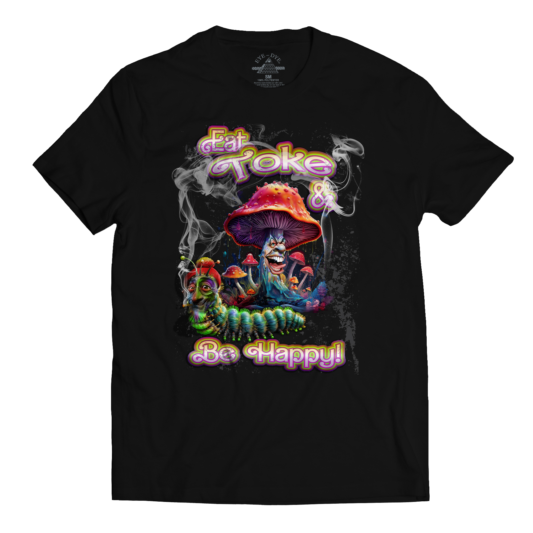 Eat Toke Be Happy Black Tee